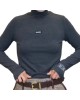 【二手精品9.9新】香奈兒 (CHANEL) 的高領長袖深灰色針織毛衣打底衫(肩38胸48長60袖長61)編號S503