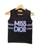 【二手精品9.9新】Christian Dior 迪奧的 “Miss Dior” 復古塗鴉風格針織背心(肩36胸36長47)編號S504