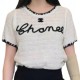  【二手精品9.9新】CHANEL 香奈兒 的字母刺繡針織短袖上衣（肩32胸46長50，有彈性） 編號S507