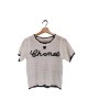  【二手精品9.9新】CHANEL 香奈兒 的字母刺繡針織短袖上衣（肩32胸46長50，有彈性） 編號S507