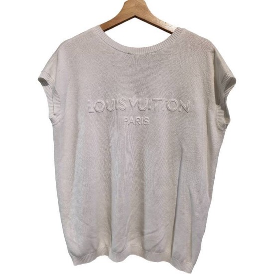 【二手精品9.9新】Louis Vuitton（路易威登）推出的經典浮雕標誌針織上衣(肩40(落肩款雙面兩穿)胸60長67)編號S510