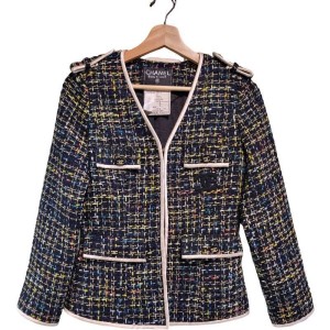 【二手精品9.9新】 CHANEL（香奈兒）經典復古粗花呢（Tweed）外套(肩32胸42長60袖長57)編號S514