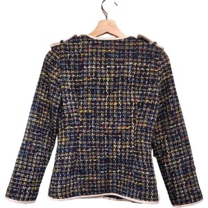 【二手精品9.9新】 CHANEL（香奈兒）經典復古粗花呢（Tweed）外套(肩32胸42長60袖長57)編號S514