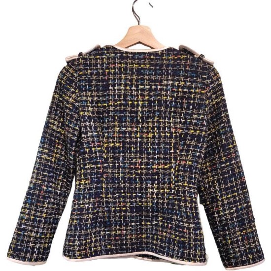 【二手精品9.9新】 CHANEL（香奈兒）經典復古粗花呢（Tweed）外套(肩32胸42長60袖長57)編號S514