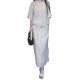 【二手精品9.9新】 LOEWE（羅威）的鏤空刺繡 Anagram 徽標亞麻棉質短袖襯衫(落肩50胸56長64袖長30 )編號S519