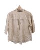 【二手精品9.9新】 LOEWE（羅威）的鏤空刺繡 Anagram 徽標亞麻棉質短袖襯衫(落肩50胸56長64袖長30 )編號S519