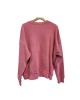 【二手精品9.9新】 Chanel（香奈兒）粉色塗鴉風圓領長袖大學T（衛衣）(落肩76胸70長73袖長58)編號S526
